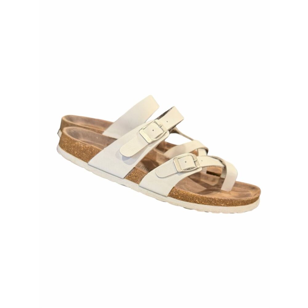 BIRKENSTOCK Franca White Leather Triple Strap Sandals Women’s 11 Narrow
